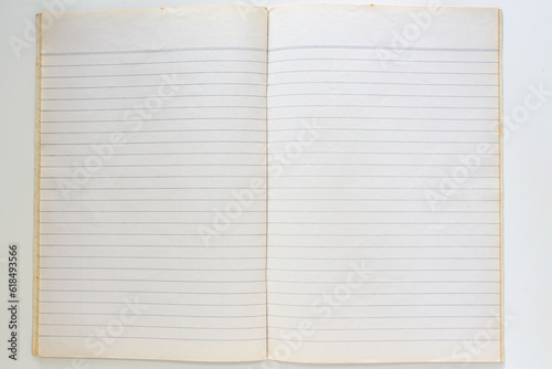 Old vintage open lined paper background