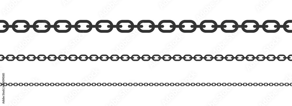 Seamless chain vector illustration isolated on white background