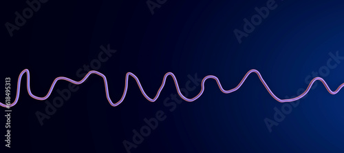 Photos Electrocardiogram ECG displaying ventricular fibrillation rhythm, 3D illustratio