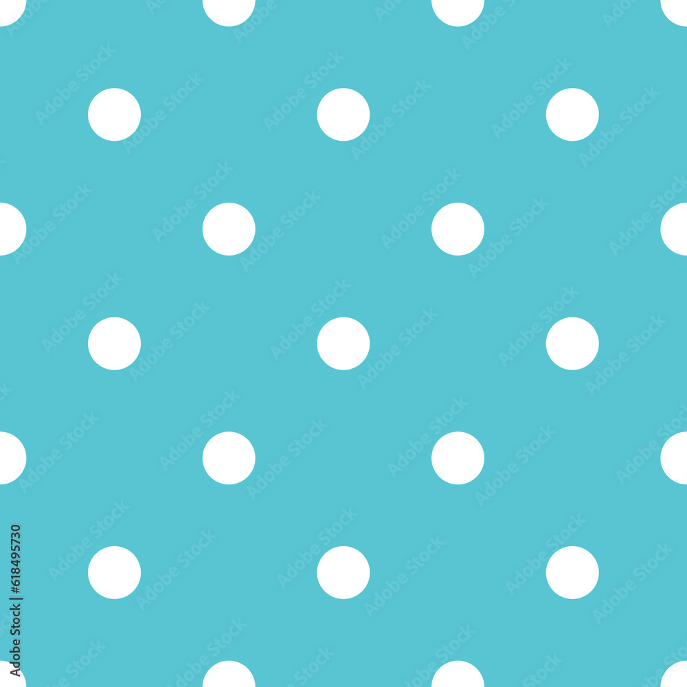 Blue and White Large Polka Dots Pattern Repeat Background Blue and White Large Polka Dots Pattern Repeat Background