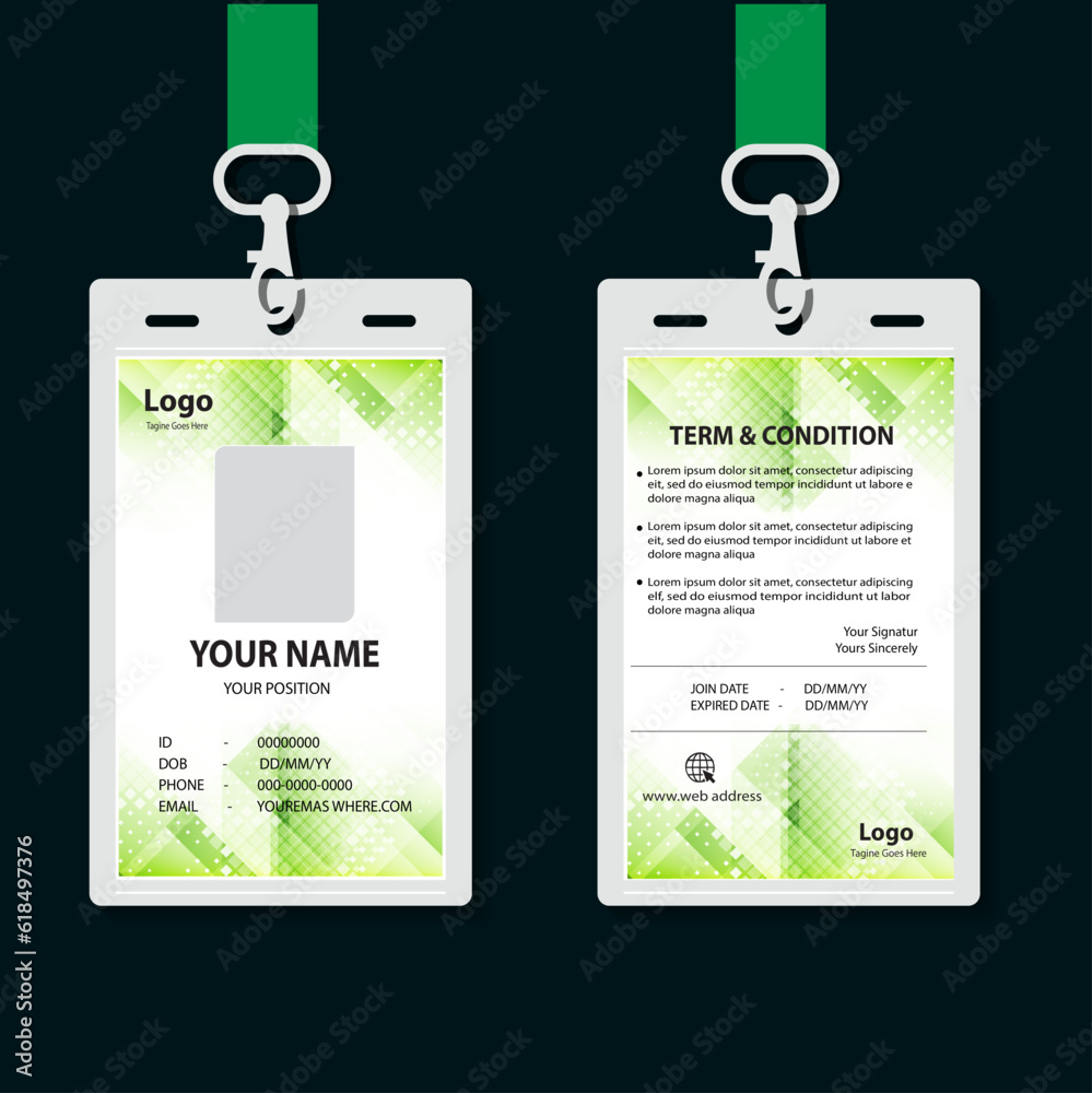 vector abstract id cards template concept vector abstract id cards template concept