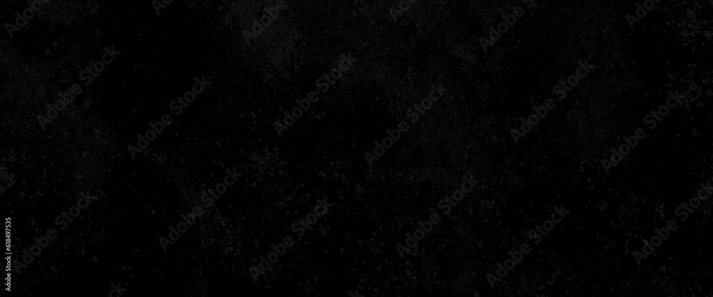 Black wall texture rough background dark, concrete floor or old grunge background with black, Panorama of black wall texture pattern rough background. Old black grunge background. 