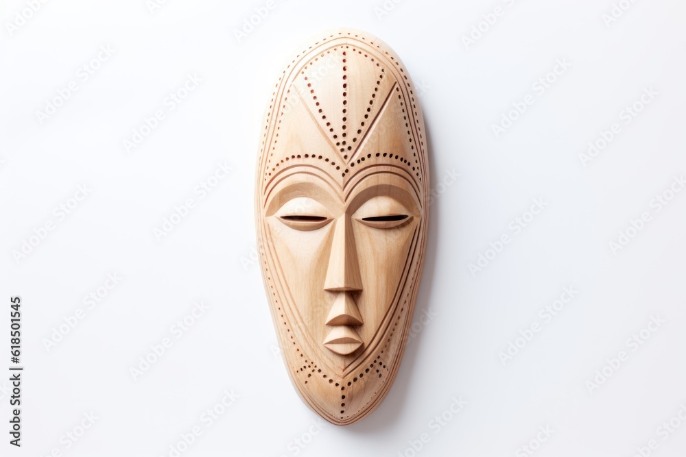 Japanese mask on white background generative ai Japanese mask on white background generative ai