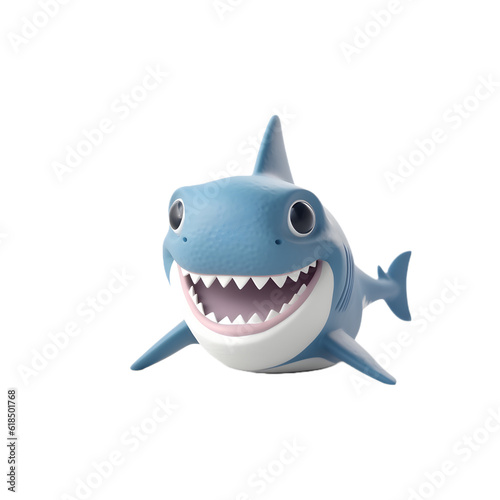 cartoon shark made by midjeorney