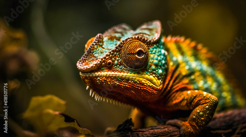 Colorful Chameleon. Generative AI
