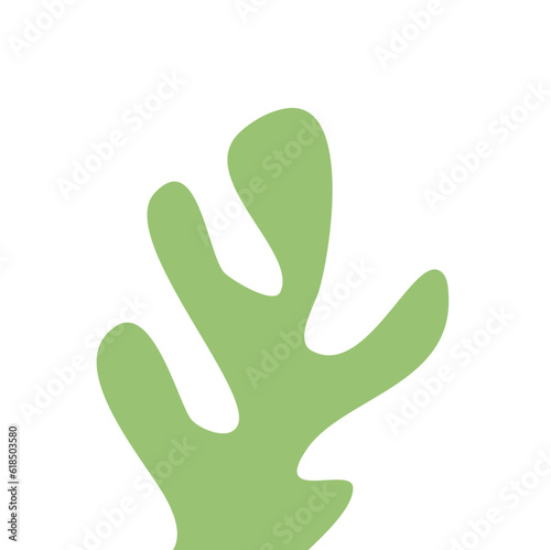 Abstract Green Coral Shape
