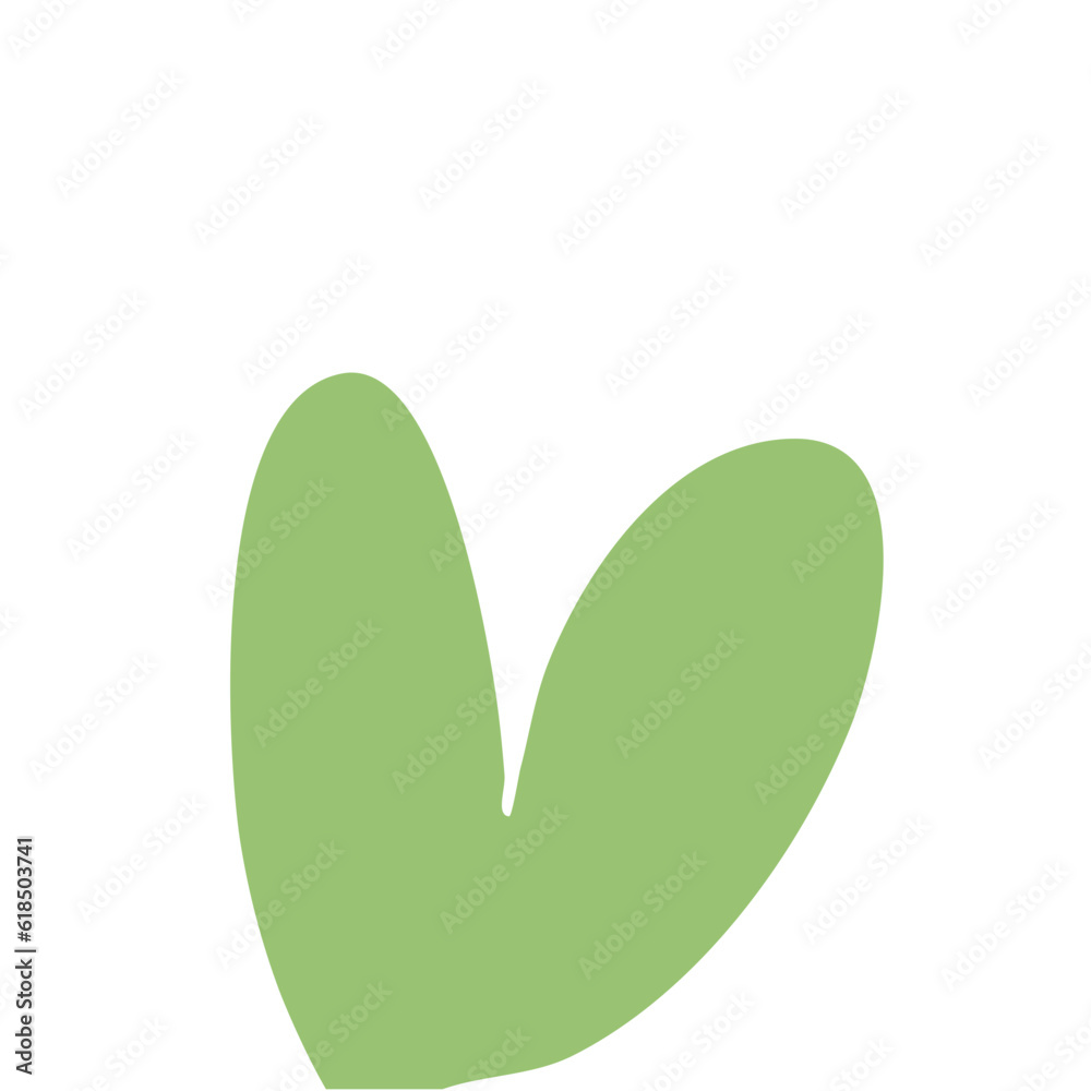 Abstract Green  Coral Shape