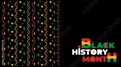 Black History Month. Vector Flat Illustration. Annual celebration in february in USA and Canada, october in UK.