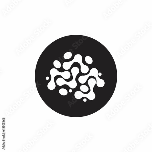 Probiotics bacteria logo design. Healthy nutrition ingredient for therapeutica icon