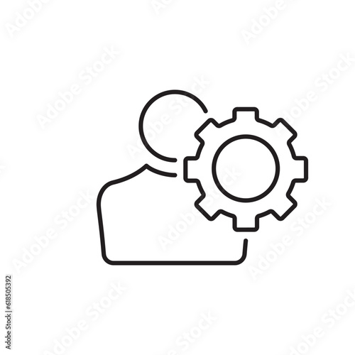 Linear administrator icon from Human resources outline collection. Thin line administrator icon isolated on white background. administrator trendy illustration