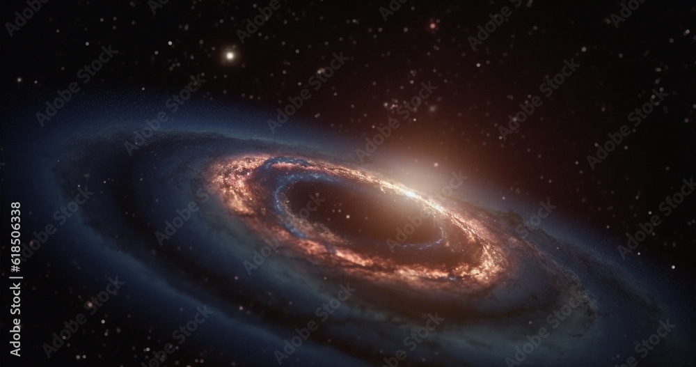 Solar system, wormhole and galaxy space spiral in dark sky for ...