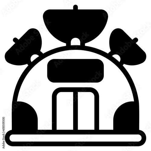 space station glyph icon