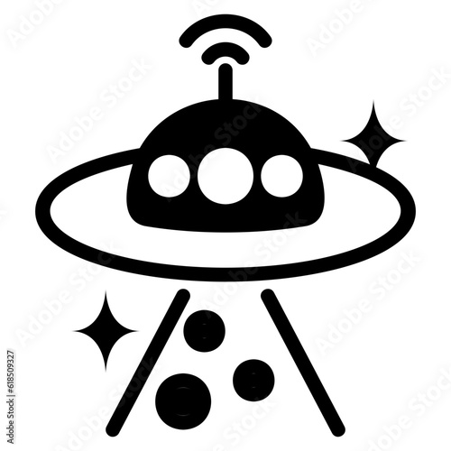 ufo glyph icon photo