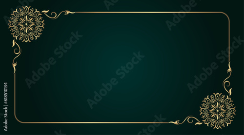 floral ornament frame and mandala