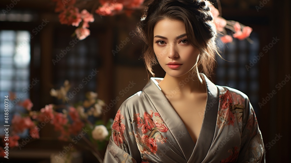 Illustration of a fashion portrait, AI Generated Illustration of a fashion portrait, AI Generated