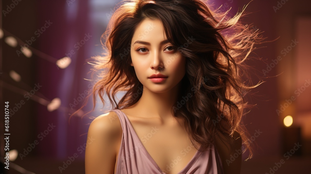 Illustration of a fashion portrait, AI Generated Illustration of a fashion portrait, AI Generated