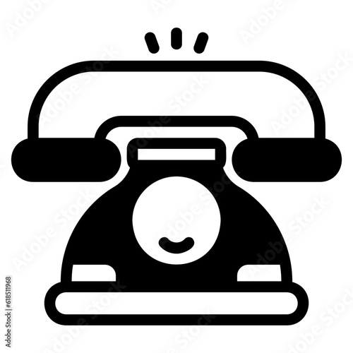 telephone glyph icon