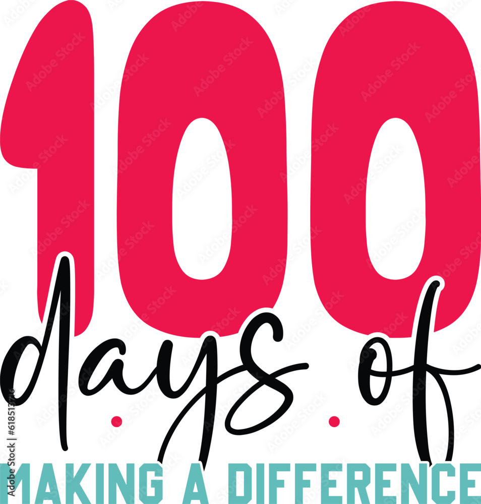 100 days of school svg design