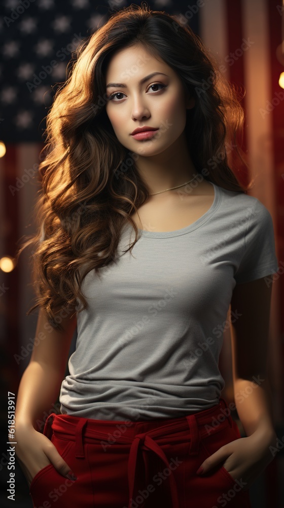 Illustration of a fashion portrait, created as a generative artwork using AI. Illustration of a fashion portrait, created as a generative artwork using AI.