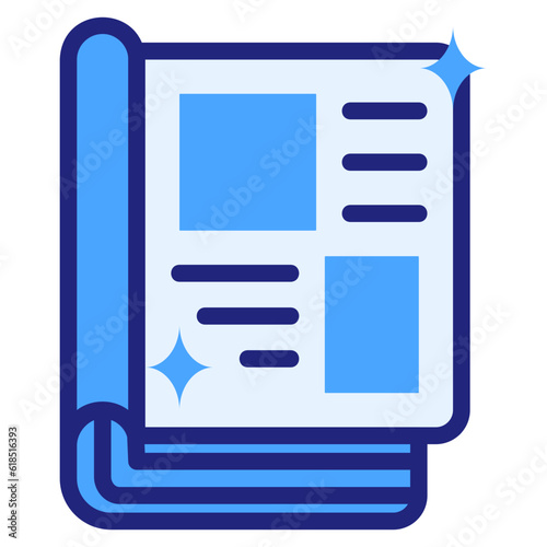 Magazine blue icon