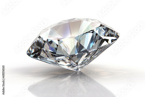 diamond cut isolated on white background. Generated by AI