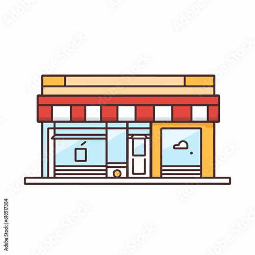 Shop building vector icon illustration