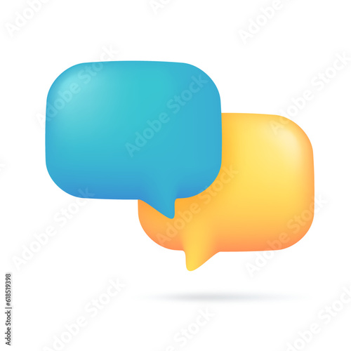 3D text box. Speech bubble dialogue comic style.