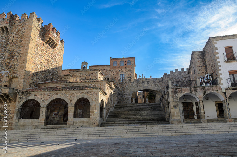Caceres, Spain, has one of the largest monument ensemble in Europe, you can take a journey through history thanks to its streets, squares, palaces and walls, which are particularly well-preserved. 