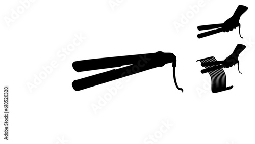 Hair straightener silhouette