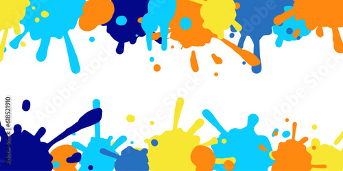 フレーム素材_カラフルなペンキ