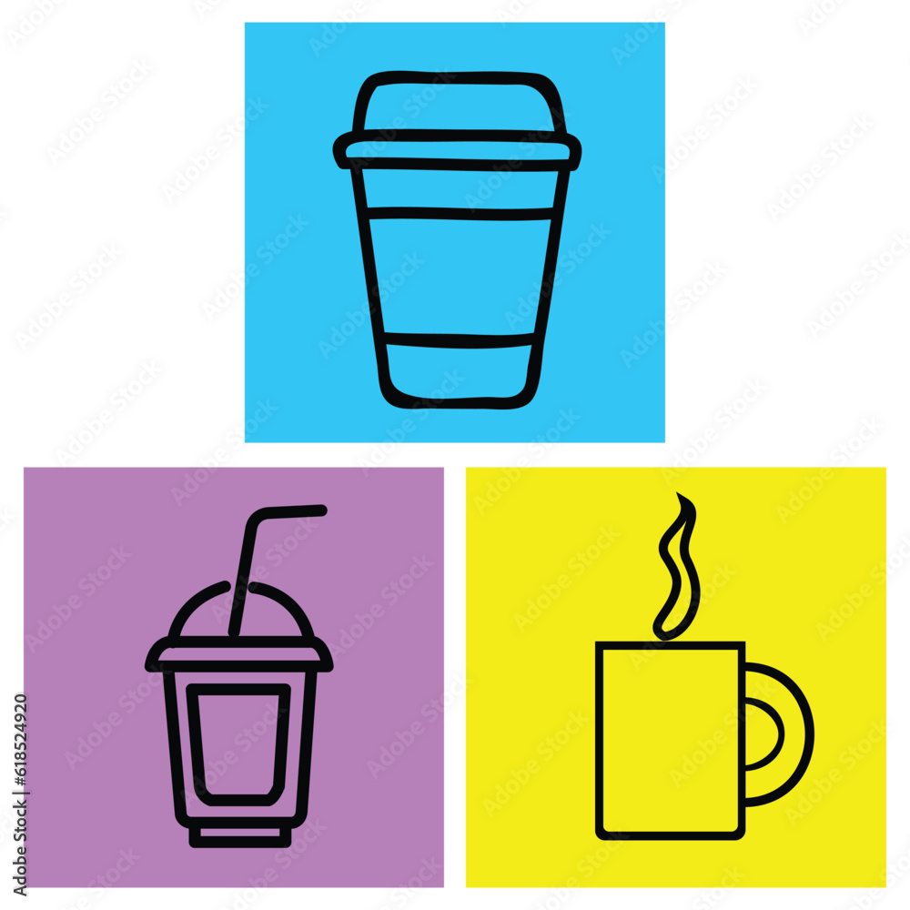 drink vector, clip art, and symbol. Flat design of drink concept and simple design drink vector, clip art, and symbol. Flat design of drink concept and simple design