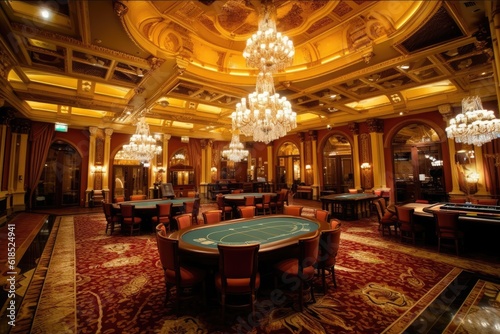 Luxury and elegant casino, generative AI