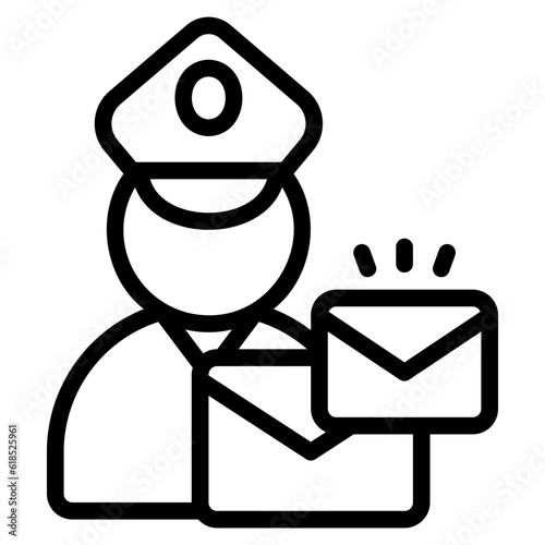mailman outline icon icon