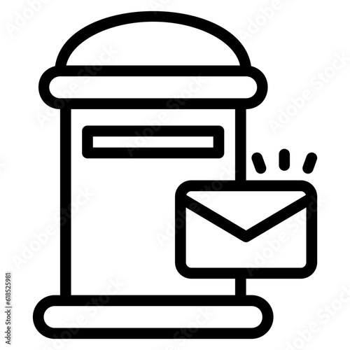 postbox outline icon icon