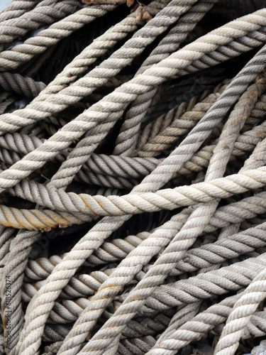 A pile of industrial rope.4 MADE OF AI