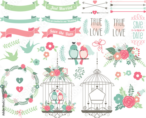 Love Birds, Wedding, Bird Cage