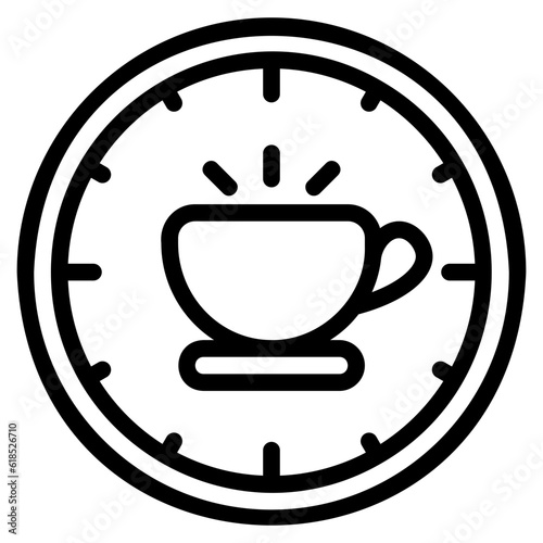 coffee time outline icon icon