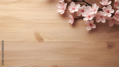 cherry blossom on wooden background