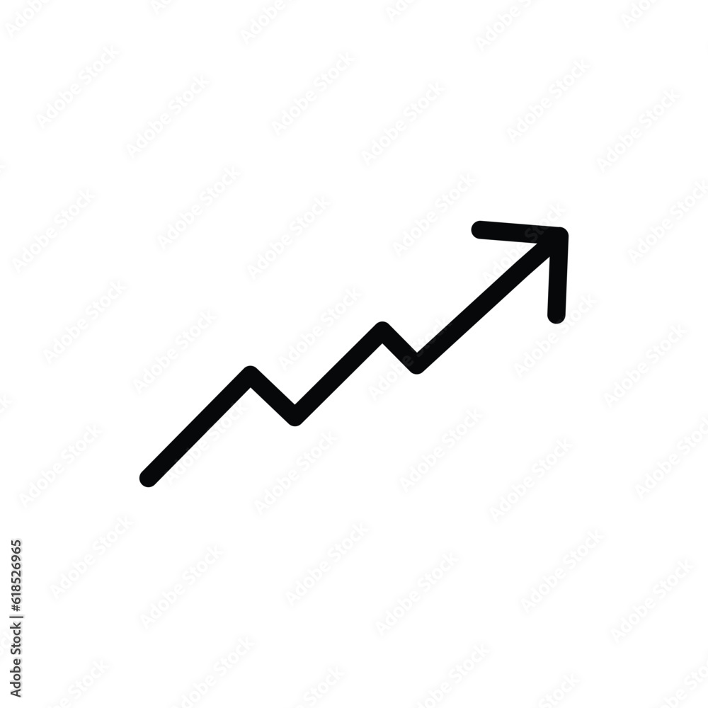 Growth Trend Chart icon vecto set. Profit graph illustration sign collection. up arrow symbol or logo. Growth Trend Chart icon vecto set. Profit graph illustration sign collection. up arrow symbol or logo.