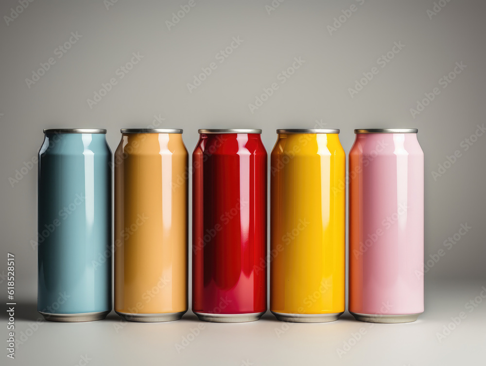 4 tall cans of unmarked beer in different bright color, Background Image, HD 4 tall cans of unmarked beer in different bright color, Background Image, HD