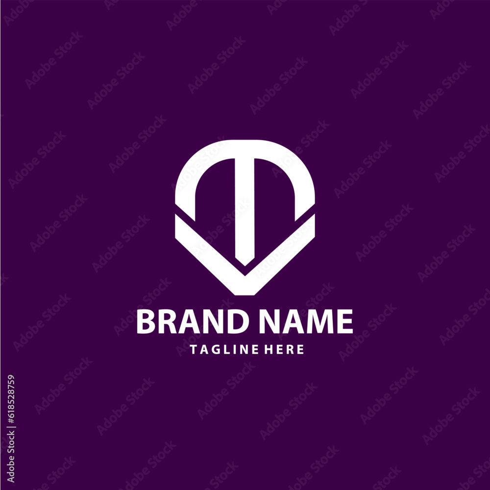 initial letter MV, VM logo design initial letter MV, VM logo design