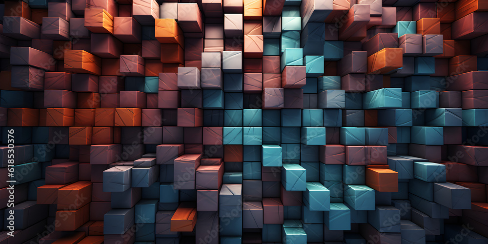 Colorful Cubic Background Pattern