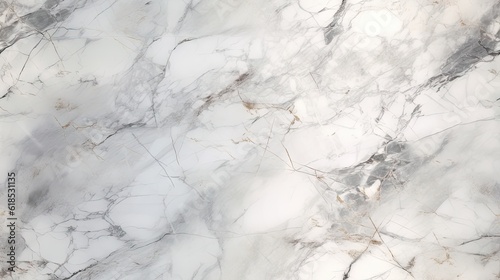 Seamless white marble texture background, AI generated