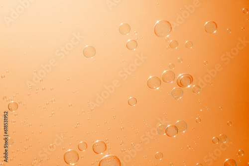 Soap bubbles on the red background