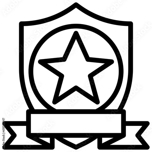 WINNERS SHIELD line icon,linear,outline,graphic,illustration