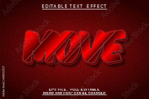 Movie text effect template with 3d style use for logo and business brand
