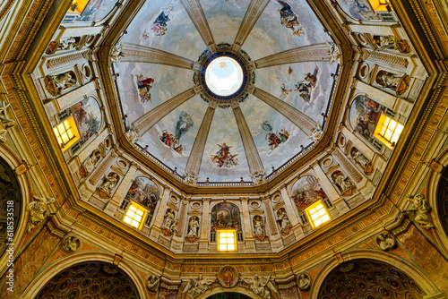 Interior of the dome of the Cathedral of Santa Margherita Montefiascone Viterbo Lazio Italy