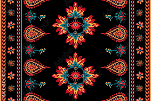 Paisley ethnic patterns design floral pattern with paisley and indian flower motifs. damask style pattern for textil and decoration