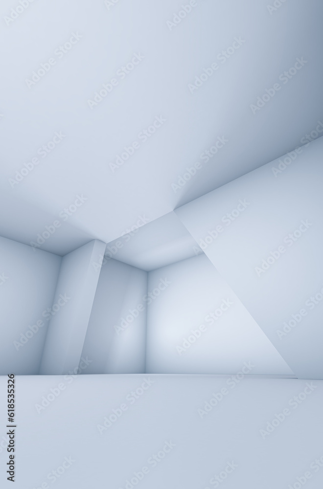Obraz premium 3D Rendering of Minimal Empty Vertical Interior