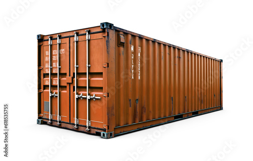 Orange cargo container png